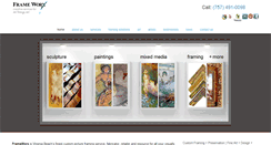 Desktop Screenshot of frameworxart.com
